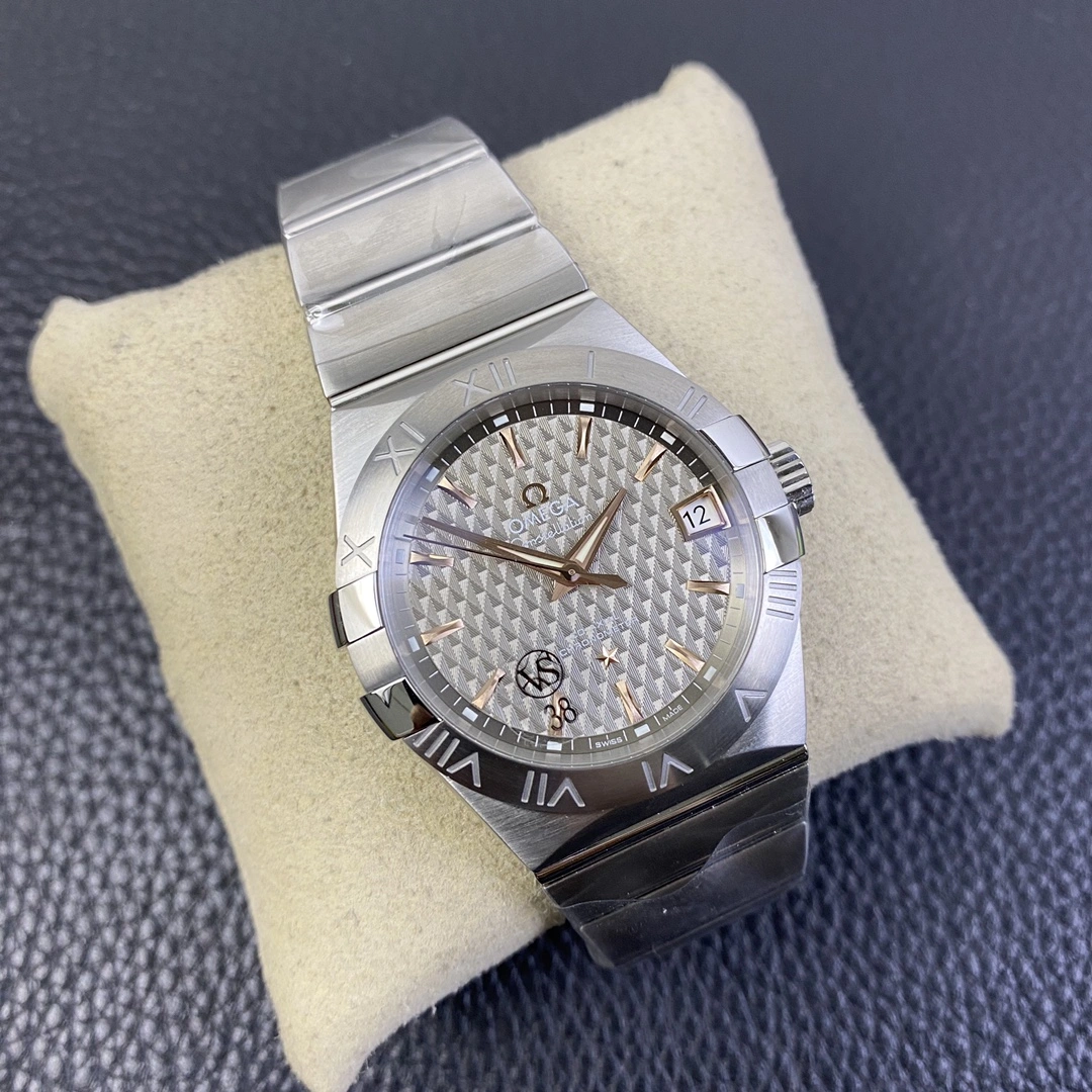 CBD Factory Omega Constellation Co-Axial 38mm Steel & Sedna Accents (123.10.38.21.02.002) 1:1 Super Clone -DD8500 Movement Neat 318